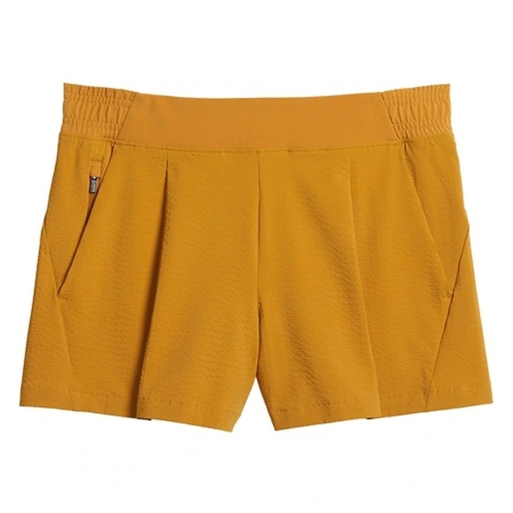 NEW Athleta Women’s Textured Brooklyn Short in Tuscan Gold Sz 10 - Picture 1 of 10